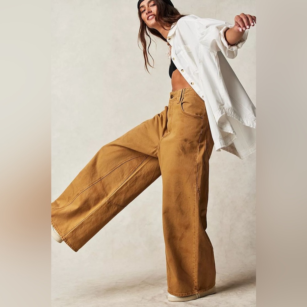 FREE PEOPLE Chill Vibes Wide Leg Jeans - Picture 4 of 11